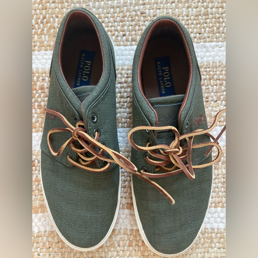 Polo Ralph Lauren Men’s 9 Faxon Low Ripstop Canvas Sneakers